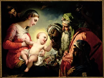 Tillbedjan av Magi, 1854