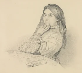 Porträtt av hans mor, 1851.