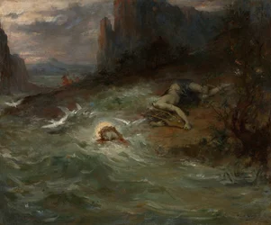 Orfeus död, omkring 1870