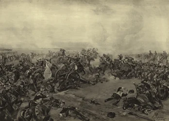 Slaget vid Waterloo, 1815 (gravyr)