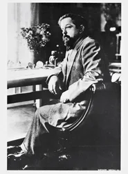 Porträtt av den franske kompositören och pianisten Claude Debussy (Saint-Germain-en-Laye