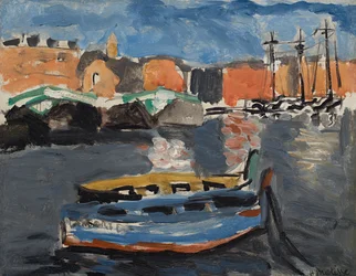 Kamouflerad båt i hamnen i Marseille