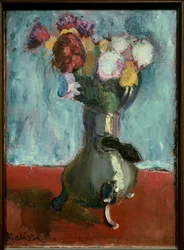 Bouquet de fleurs dans la chocolatiere 1902 (olja på duk)