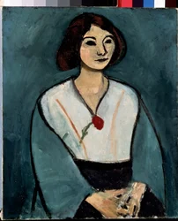 Lady in Green (Kvinna med röd nejlika)