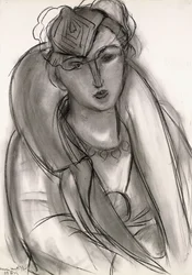 Lydia (Studie till porträtt i blå kavaj)