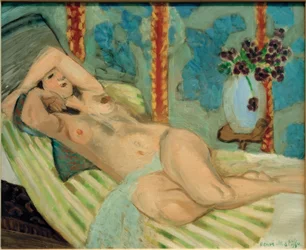 Odalisque (naken på blå bakgrund)