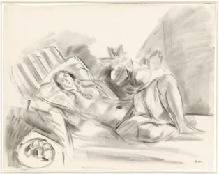 Odalisque med magnolior
