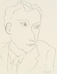 Porträtt av Louis Aragon