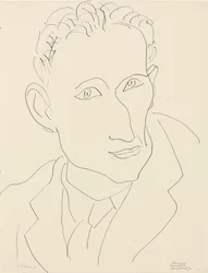 Porträtt av Louis Aragon