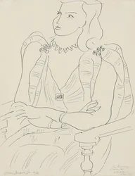 Sittande kvinna