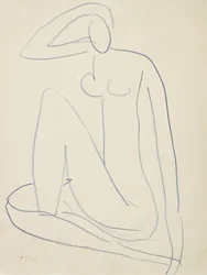 Sittande kvinnofigur