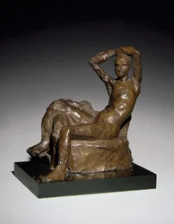 Small Nude on a Couch, idé 1924, gjuten 1958 (brons med brun patina)