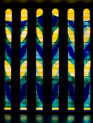 Glasmålning från Rosaire-kapellet, även känt som Matisse-kapellet