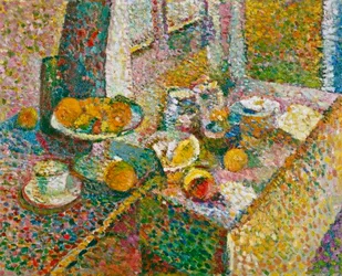 Stilleben (skänk och bord)