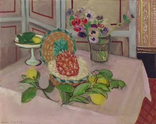 Stilla liv: Ananas och citroner