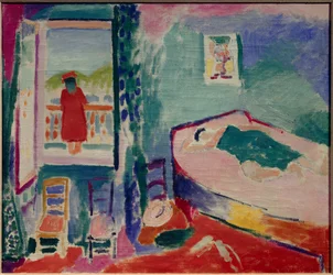 interieur a collioure - la sieste 1905 (Olja på duk )