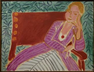 jeune fille assise robe persanne 1942 (olja på duk)