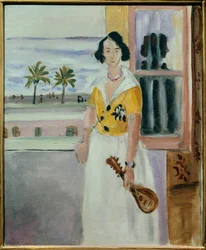 la femme a la mandoline 1922 (olja på duk)