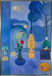 la fenetre bleue 1911 (Olja på duk )