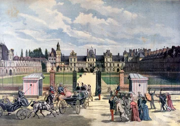 Ankomst av presidenten för Republiken, Château de Fontainebleau, 1892