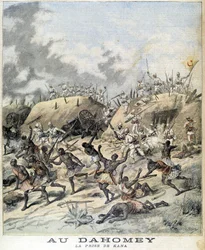 Vid Dahomey (nu Benin), fångsten av Kana - i "" Le Petity Journal"" av 19/11/1892