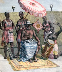 Behanzin, kung av Dahomey, 1892