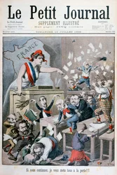 Karikatyr av deputeradekammaren, Paris, 1898