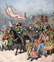 Fransk karneval av den gödade oxen, förr, 1891