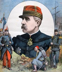 General Jacques Duchesne, befälhavare för den franska expeditionsstyrkan till Madagaskar, 1894