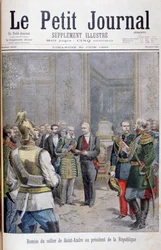 Överlämnande av collier de Saint André till republikens president, 1895