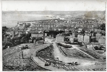 Marseille 1894 - teckning av Henri Meyer -