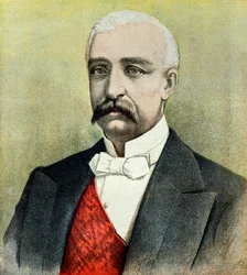 Porträtt av Frankrikes president Felix Faure