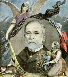 Porträtt av Louis Pasteur,1895 (Illustration)
