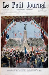 President Faure vid invigningsceremonin av ett monument i Nice, 1896