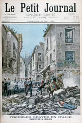 Allvarliga störningar och upplopp i Milano, Italien, 1898