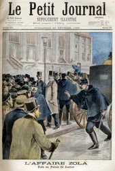 Dreyfus - Zola-affären - Emile Zola , fransk författare, går in i domstolen