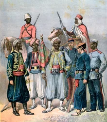 De franska kolonialstyrkorna, 1891.