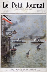 Den tyske konsuln söker skydd på ett tyskt krigsfartyg, 1899