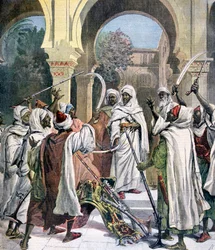 Stamhövdingarna svär trohet till sultanen av Marocko, 1892