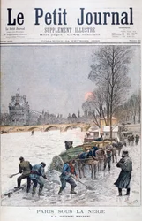 Den frusna Seinen, vinter, Paris, 1895