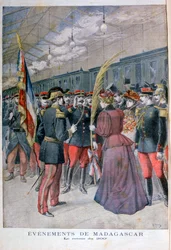 Återkomsten av 200-regementet från Madagaskar, 1896