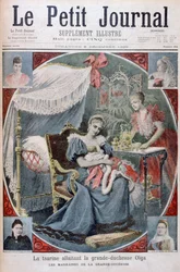 Tsarinan som sköter storhertiginnan Olga av Ryssland, 1895