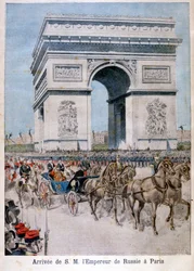 Tsar Nicholas II anländer till Paris 1896