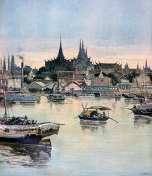 Utsikt över Bangkok, 1893