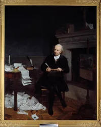 Hellängdsporträtt av Jean Francois de la Marche (1729-1805), biskop av Leon Målning av Henri-Pierre Danloux (1753-1809) 1700-talets sön. 2,2x1,8 m - Hellängdsporträtt av Jean Francois de la Marche (1729-1805), biskop av Leon (Bretagne). Målning av Hen