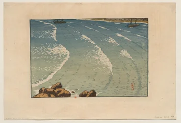 [Våg vid stigande tidvatten, stranden vid La Garde-Guérin (Saint-Briac)]