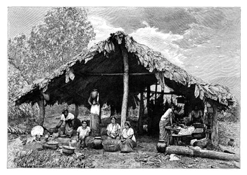 Indiska kvinnor i de heta länderna på Stillahavssluttningen, Centralamerika, c1890
