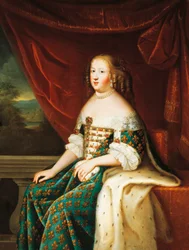 Porträtt av Maria Theresa (olja på duk)