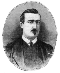 Porträtt av Antoine Alphonse Chassepot (1833-1905) Armorer och skapare av geväret med samma namn - Teckning av Henry de Montaut