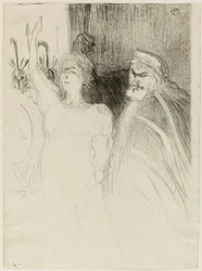 Bartet och Mounet-Sully, i Antigone